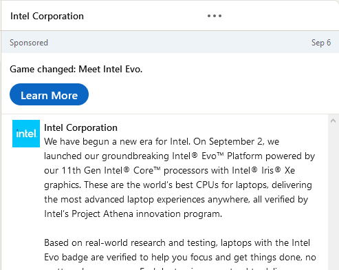 linkedin message ads