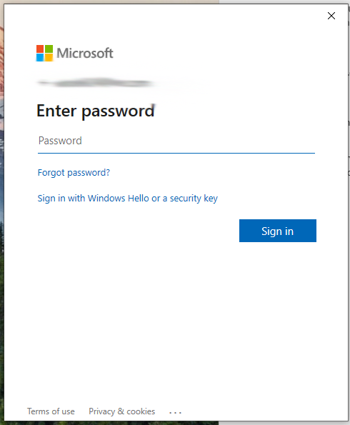 windows mail password