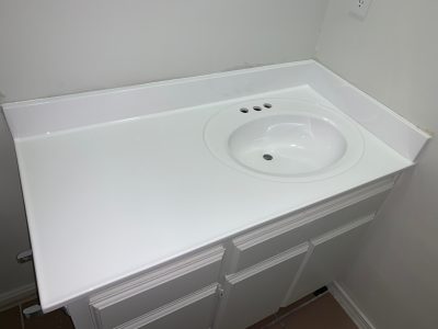 Vanity resurfacing and sink refinishing after - NuFinishPro