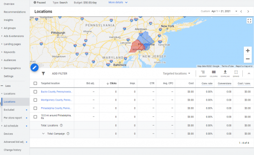 Google Ads Location