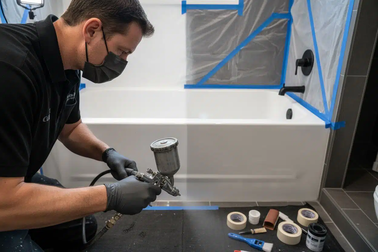 Acrylic Refinishing of a bathtub